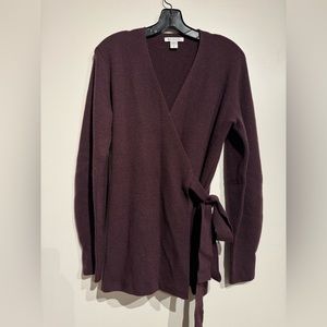 BOGO Athleta alpine wrap sweater in siced Cabernet size S